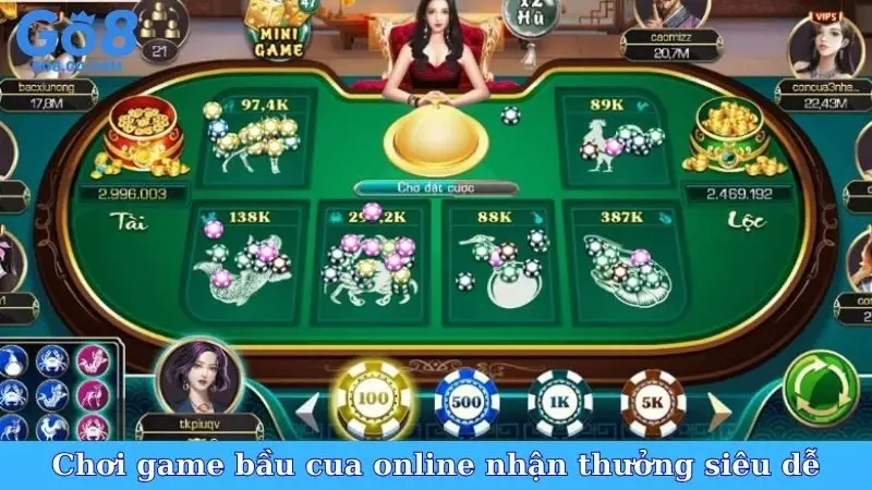 Chơi game bầu cua online nhận thưởng siêu dễ