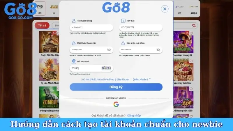 Hướng dẫn cách tạo tài khoản chuẩn cho newbie